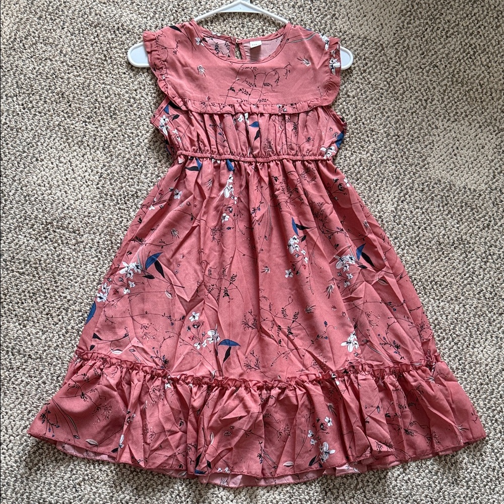 SHEIN Pink Floral Kids Dress